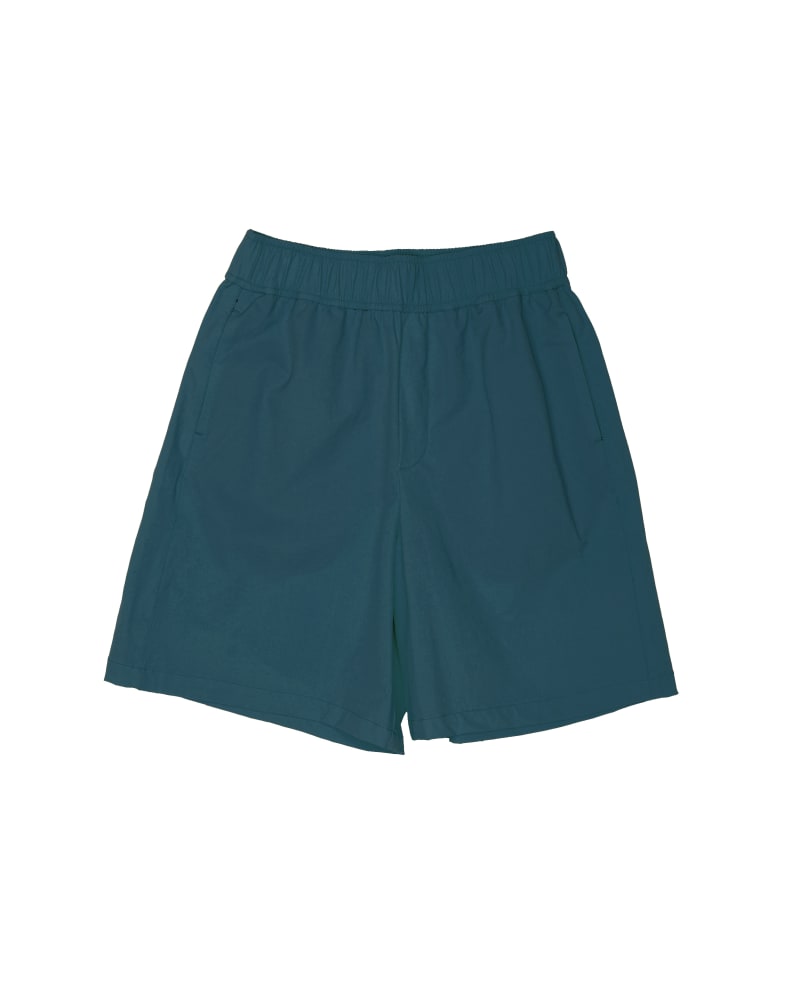 Front of a size L surf's up shorts (7") in Forest Green by alder apparel. | dia_product_style_image_id:301367